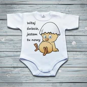 Body dla niemowląt - Poczpol Witaj świecie, jestem tu nowy - body niemowlęce PRZPOC-0-2611 - miniaturka - grafika 1