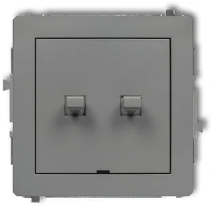 Karlik Przycisk zwierny świecznikowy DECO Szary - Wyłączniki światła i elektryczne - miniaturka - grafika 2