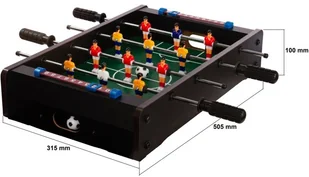 MAKSTOR.pl CZARNA MINI GRA PIŁKARZYKI STOŁOWE 51x31x8 CM STÓŁ PIŁKARSKI 2006020 (20060208) - Piłkarzyki - miniaturka - grafika 2