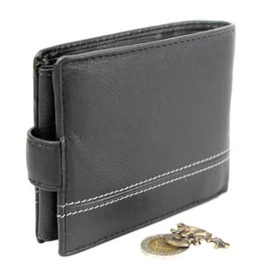 Wild Portfel Męski Skórzany JENNIFER JONES Skóra Licowa Duży Poziomy Z Zapięciem 5315 RFID - Portfele - miniaturka - grafika 2