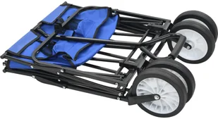 vidaXL Składany wózek ręczny, stalowy, niebieski - Wózki magazynowe - miniaturka - grafika 3