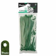 Pozostałe akcesoria kuchenne - BRADAS 100szt. Opaska kablowa 2,5x150mm Green taśma kablowa trytytki Bradas 2357 TS1125150G - miniaturka - grafika 1