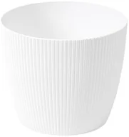 Donice - LAMELA Osłonka doniczki Magnolia 22 cm biała - miniaturka - grafika 1