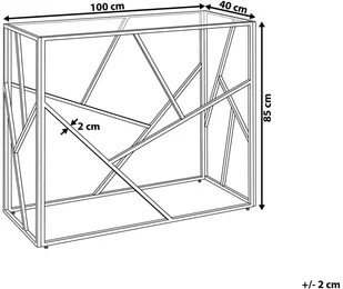 Beliani Konsola złota ORLAND - Konsole i sekretarzyki - miniaturka - grafika 4