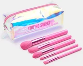 Kosmetyczki, organizery i kuferki - Sinsay Sinsay - Zestaw pędzli do makijażu z kosmetyczką - Wielobarwny - miniaturka - grafika 1