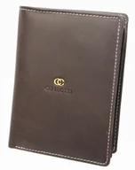 Portfele - Cefirutti Portfel Męski Skórzany Skóra Licowa Duży Pionowy Bez Zapięcia Dwa Listki Z Zapinką Wewnątrz Matowy HT 7680278 - miniaturka - grafika 1