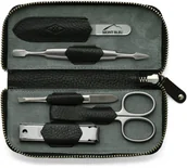 Zestawy do manicure i pedicure - Giesen & Forsthoff's Timor 5-częściowy zestaw do manicure w czarnym skórzanym etui Floater Flo - miniaturka - grafika 1