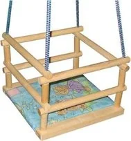 Malimas Huśtawka Drewniana z poduszką - Place zabaw - miniaturka - grafika 4