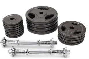 Abarqs Hantle treningowe żeliwne AbarQs 40KG 2x20kg HKS-40 - Hantle i ciężarki - miniaturka - grafika 2