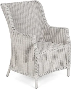 HOME &amp; GARDEN Meble ogrodowe technorattanowe Bristol Round Elegant 180 cm White / Grey 8+1 190477 - Meble ogrodowe - miniaturka - grafika 7