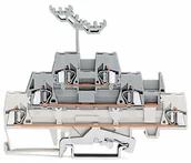 Kostki, złączki, wtyczki - WAGO Terminal przepustowy potrójny WAGO 5 mm Sprężynowe biały szary 280-548 40 szt 280-548 - miniaturka - grafika 1