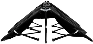 vidaXL Dwuosobowy leżak, składany, czarny, stal - Leżaki ogrodowe - miniaturka - grafika 4