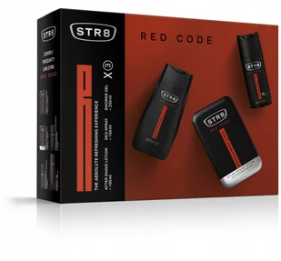 STR8 Red Code Zestaw prezentowy dezodorant spray 150ml+żel pod prysznic 250ml+płyn po goleniu100ml) 500ml - Zestawy kosmetyków męskich - miniaturka - grafika 2