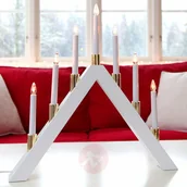 Świeczniki - Best Season Ponadczasowy piękny świecznik LED Halla, biały - miniaturka - grafika 1