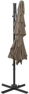 vidaXL 4-poziomowy parasol na aluminiowym słupku, taupe, 250x250 cm 313823 - Parasole ogrodowe - miniaturka - grafika 5