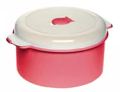 Pojemniki kuchenne - Plast Team POLAND SP. Z O.O. Pojemnik Do Mikrofalówki 2l 3108 Okrągły Czerwony TEA000401 - miniaturka - grafika 1