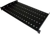 Szafy rack - A-LAN Półka stała 19&quot 1U głęb 250mm kolor czarny 2 punkty mocowania SA-P-19-1U-250-2-C SA-P-19-1U-250-2-C - miniaturka - grafika 1