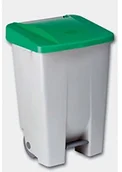 Kosze na śmieci - FENIKS denox z kołami i pedałów, 80 L - miniaturka - grafika 1