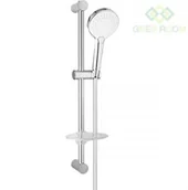 Zestawy prysznicowe - Oltens Oltens Driva EasyClick Alling 60 zestaw prysznicowy z mydelniczką chrom biały 36004110 - miniaturka - grafika 1