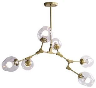 Step into Design OPRAWA ST-1232-6 GOLD TRANSPARENT Lampa wisząca MODERN ORCHID-6 złoto transparentna 130 cm ST-1232-6 GOLD TRANSPARENT - Lampy sufitowe - miniaturka - grafika 2