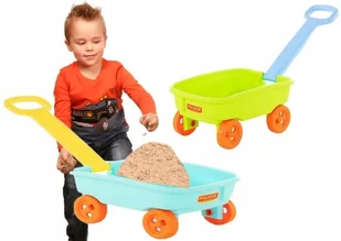 Wader Wózek mały z rączką Polesie 76786 Zielony - Samochody i pojazdy dla dzieci - miniaturka - grafika 2