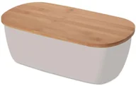 Chlebaki - Chlebak z bambusową pokrywą QUBUSS, biały - miniaturka - grafika 1