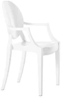Krzesła - King Home Krzesło LOUIS białe poliwęglan (124.APC.BIALY) - miniaturka - grafika 1