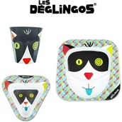 Zestawy naczyń dla dzieci - Les Deglingos Zestaw do jedzenia, Kot Charlos - miniaturka - grafika 1