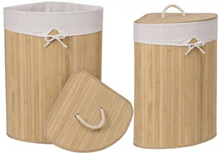 Kosz narożny na pranie bambusowy 60L naturalny - Kosze na bieliznę - miniaturka - grafika 11