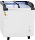 Szafy i witryny chłodnicze - Royal Catering Zamrażarka do lodów 180 l szklane drzwi RCFZ-180G - miniaturka - grafika 1