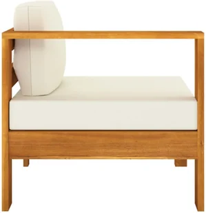 vidaXL 4-osobowa sofa ogrodowa z kremowymi poduszkami, drewno akacjowe 3057928 - Meble ogrodowe - miniaturka - grafika 3