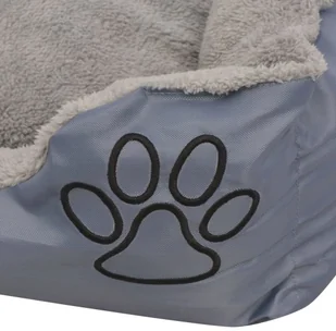 Vidaxl Legowisko dla psa z poduszką, rozmiar S, szare - Legowiska dla psów - miniaturka - grafika 4