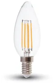 Żarówki LED - V-TAC Żarówka LED 6W Filament E14 Przezroczysta Świeczka VT-2127 4000K 600lm - miniaturka - grafika 1