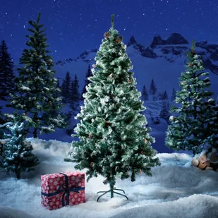 tectake Choinka sztuczna - 180 cm, 705 końcówkami i szyszkami, zielona 402822 - Choinki tectake Choinka sztuczna - 180 cm, 705 końcówkami i szyszkami, zielona 402822 - Choinki - miniaturka - grafika 2