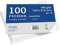 Zakładki indeksujące - DOHE Karty dohe 30364 opakowanie 100 z kartonu, linie, 180 G, nr 5, 160 X 215 MM  biały 30364 - miniaturka - grafika 1