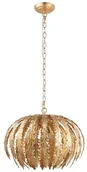 Lampy sufitowe - Endon Dekoracyjna LAMPA wisząca DELPHINE 76360 Endon metalowa OPRAWA zwis rokoko na łańcuchu liście złote 76360 - miniaturka - grafika 1