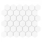 Płytki ceramiczne - Dunin Mozaika Dunin Hexagonic White 51 matt - miniaturka - grafika 1