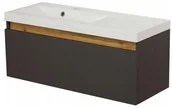 Szafki łazienkowe - Gante Szafka z umywalką 90 cm seria Intra INT-G-U90/35G + SELA-900L - miniaturka - grafika 1