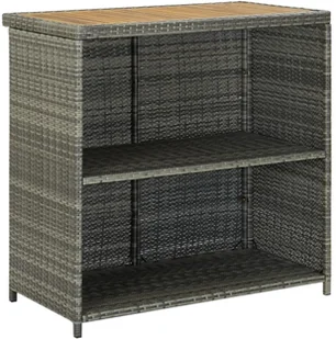 vidaXL 3-częściowy zestaw mebli barowych, polirattan, szary 313474 - Stoły z krzesłami - miniaturka - grafika 6