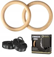 Poręcze i drążki do podciągania - Drewniane Kółka Gimnastyczne Hms TX08 Crossfit - miniaturka - grafika 1