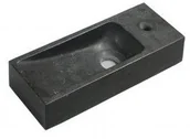 Umywalki - Sapho BLOK umywalka kamienna 38x8x14 cm, czarny Anthrazit 2401-31 - miniaturka - grafika 1