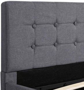 vidaXL Rama łóżka z podnośnikiem, ciemnoszara, tkanina, 140x200 cm - Łóżka - miniaturka - grafika 7