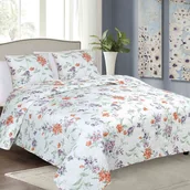 Pościel - Euromat Dwustronna Narzuta TAVIRA BJ-074 Violet 220x240+2x40x40 14272 - miniaturka - grafika 1