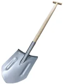 Łopaty i widły - Stalco Szpadel ostry stalowy drewniany trzon 120cm Stalco S-47451 - miniaturka - grafika 1