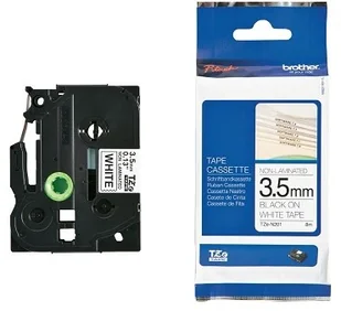 Brother TZE-N201 Taśma 3,5mm, biała nielaminowana, czarny nadruk E671-98505_20150121160806 - Etykiety do drukarek - miniaturka - grafika 3