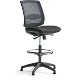 Podnóżki, podpórki, podkładki - AJ Produkty Krzesło biurowe STANLEY z wysokim oparciem, czarny - miniaturka - grafika 1