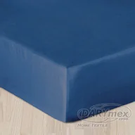 Prześcieradła - Darymex Prześcieradło z satyny bawełnianej z gumką chabrowe 180x200 dx-180-psg-017 - miniaturka - grafika 1