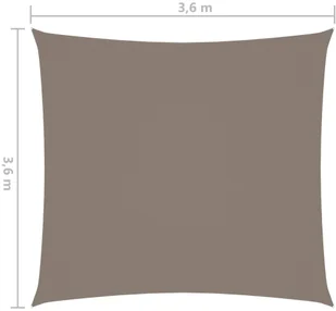 vidaXL Kwadratowy żagiel ogrodowy, tkanina Oxford, 3,6x3,6 m, taupe 135413 - Parasole ogrodowe - miniaturka - grafika 6