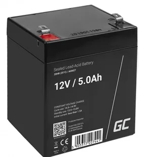 Green Cell Akumulator bezobsługowy AGM VRLA 12V 5Ah do systemów alarmowych i zabawek AGM27 - Baterie do zasilaczy awaryjnych UPS - miniaturka - grafika 3