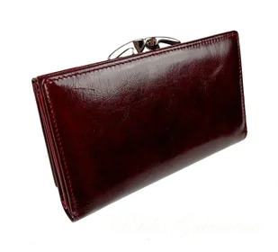 Nicole Portfel Damski Skórzany 14 cm Klamra Skóra Naturalna Z Klapką - Portfele - miniaturka - grafika 2